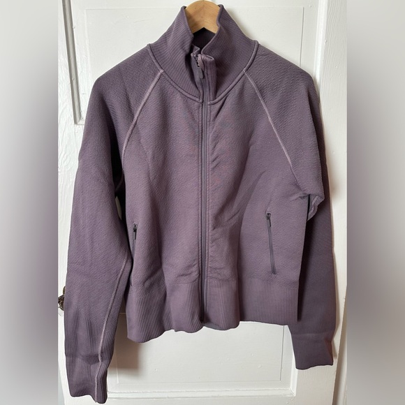 Lululemon End State Full Zip Jacket Dusky Lavendar Sz 10 - Picture 5 of 12